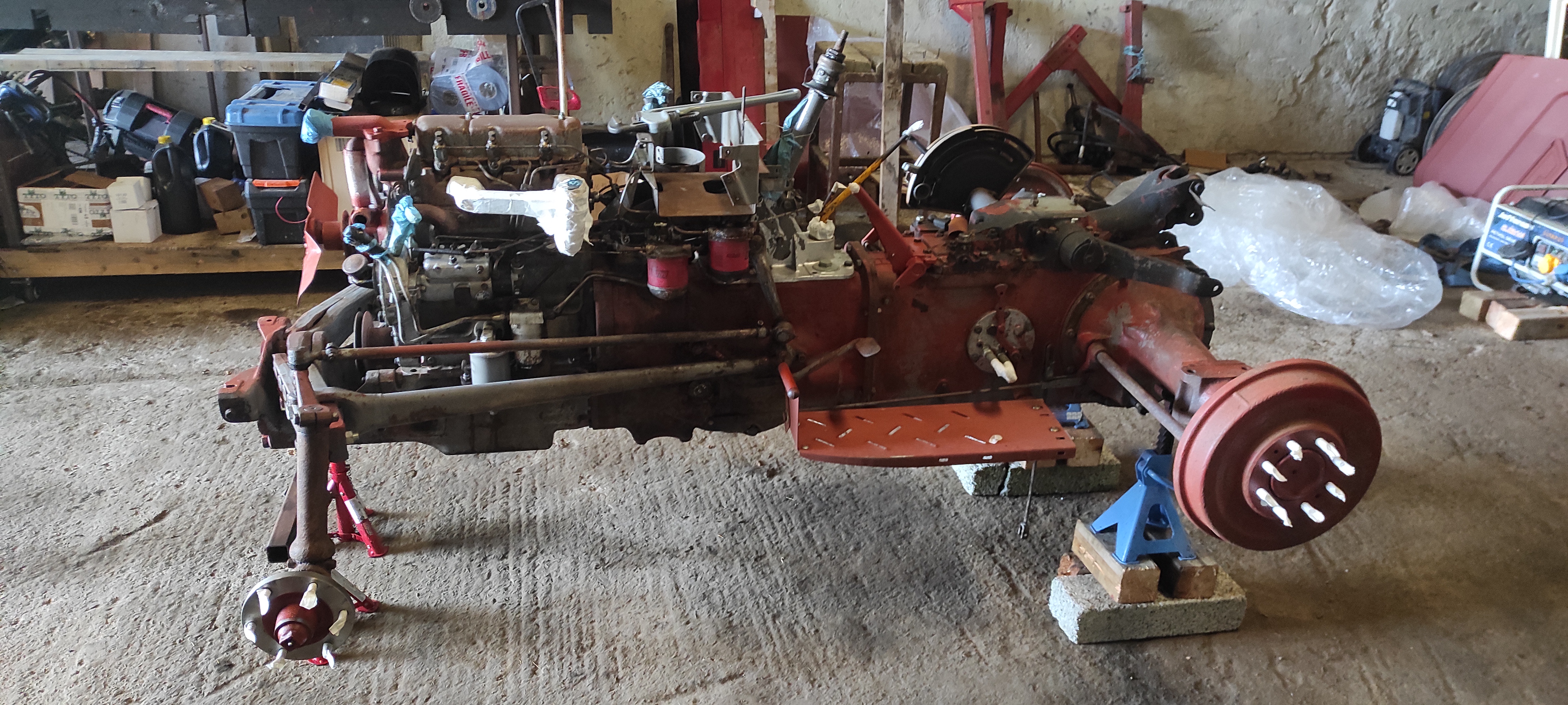 Body stripped and wheels off